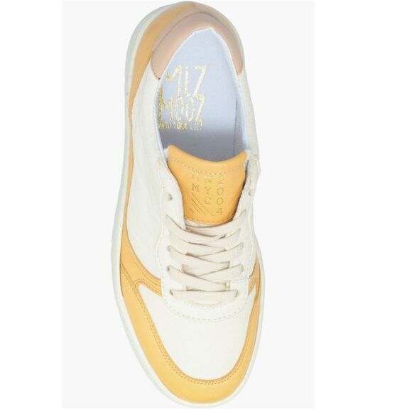 Miz Mooz Veronica Leather Sneaker Lightweight Yellow/White Size 8 Euro 38, NWT‎ - Picture 7 of 17